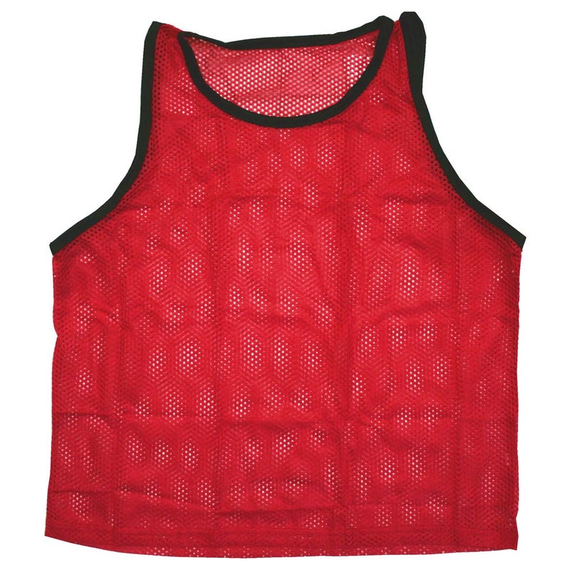 BlueDot Trading Youth Sports Pinnie Nylon Mesh Scrimmage Training Vest for team practice for childrenâ€™s sports soccer, football, basketball, Lacrosse, 6 Red + 6 Black - Image 2